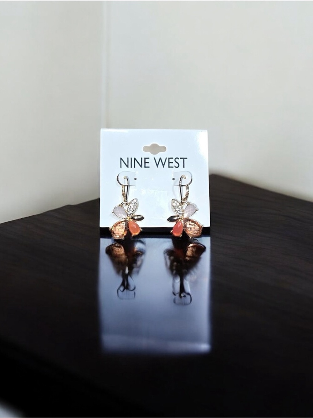 Nine West Butterfly Lever Dangle Earrings